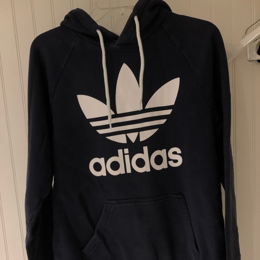 Navy Adidas Trefoil Hoodie